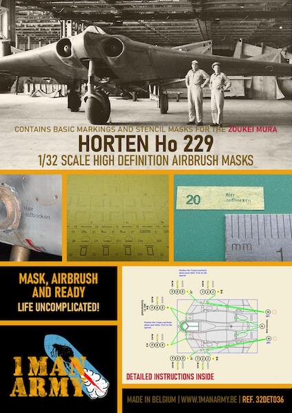 Horten Ho229 High Definition Airbrush Masking  (Zoukei Mura)  32DET036
