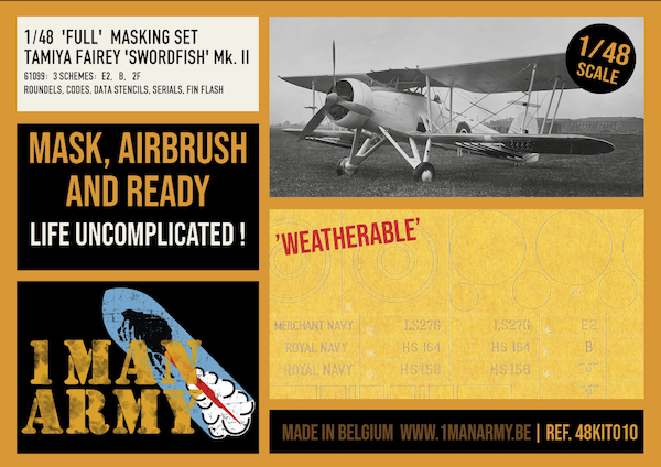 Fairey Swordfish MKII High Definition Airbrush Masking (Tamiya) 48KIT010