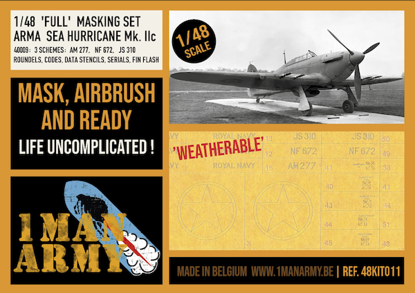 Hawker Sea Hurricane Mk. IIc High Definition Airbrush Masking (Arma) 48KIT011