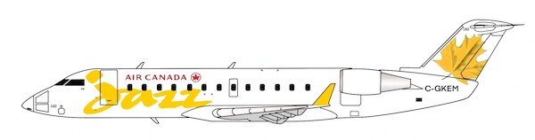 Canadair CRJ200 Air Canada Jazz (Yellow) C-GKEM 3DD0100