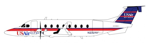 Beechcraft 1900D USAir Express N231YV 3DD0106