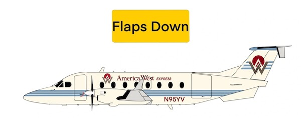 Beechcraft 1900D America West N95YV Flaps Down 3DD0119