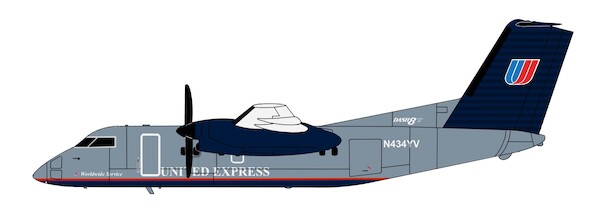 De Havilland Dash 8-Q200 United Express (Battleship Grey) N434YV 3DD0173