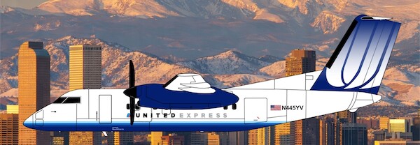De Havilland Dash 8-Q200 United Express N445YV 3DD0180