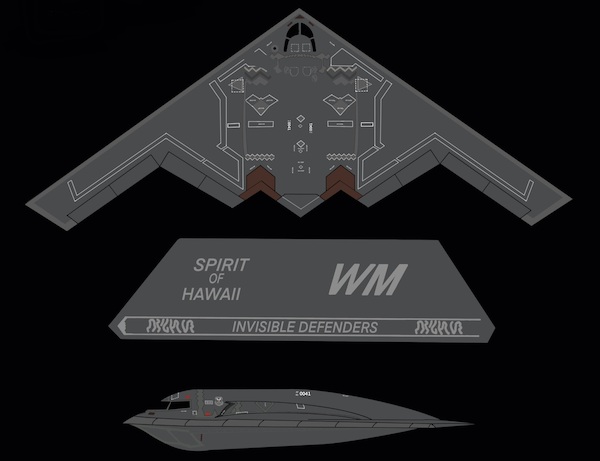 Northrop Grumman B-2A USAF Spirit of Hawaii (Includes GSE) 90-0041 3DD0181