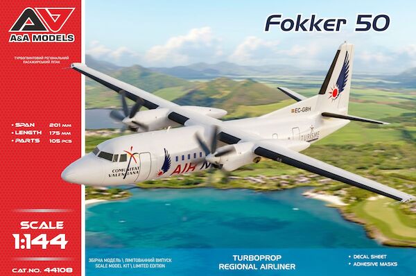 Fokker 50 Regional airliner (Air Nostrum, AfricaWest) AAM44108