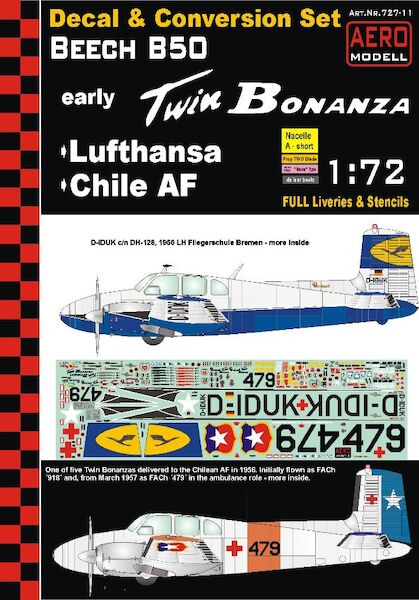 Beech 50 early Twin Bonanza (Lufthansa & Chile AF) 727-11