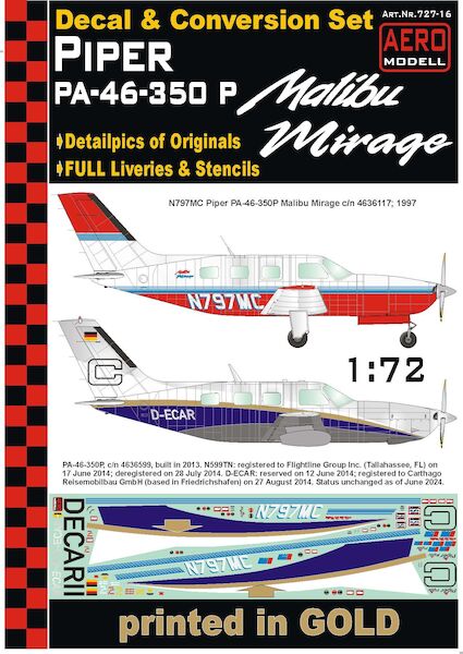 Piper PA-46-350P Mirage (D-ECAR & N) 727-16