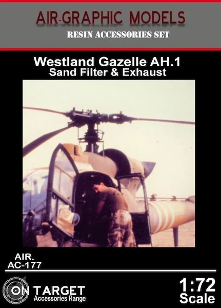 Westland Gazelle AH1 sandfilter and exhaust for operation Granby (Airfix/Heller) AIR.AC-177