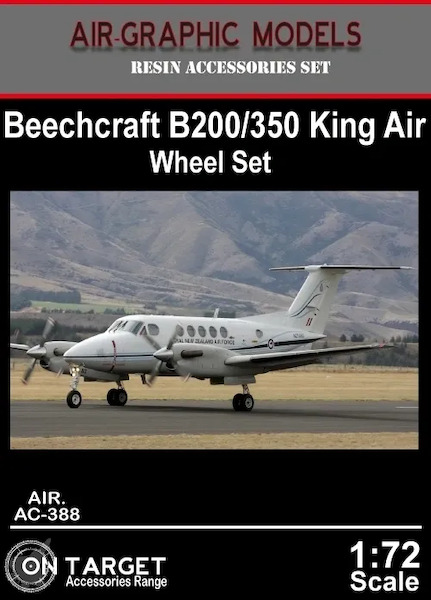 Beechcraft B200/B300 King Air Bulged Wheel Set (A&a Models, Sova M/Modelsvit, etc) AIR.AC-388