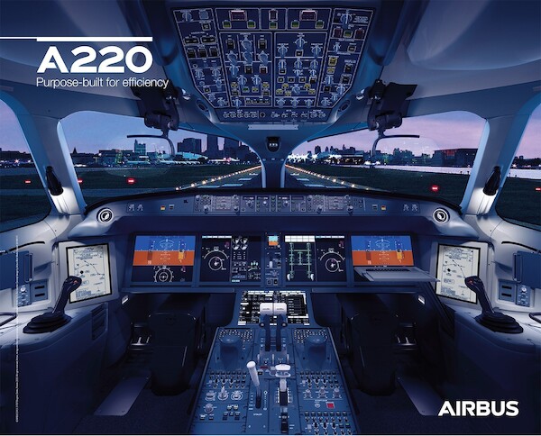 A220 poster cockpit view A220 COCKPIT