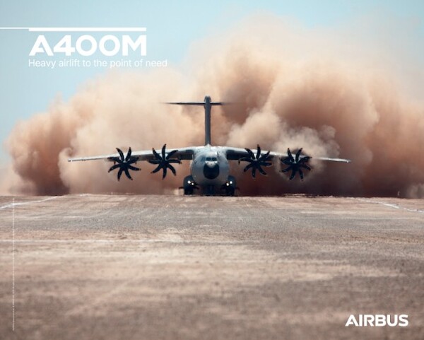 Airbus A400M poster on ground view A400M GROUND