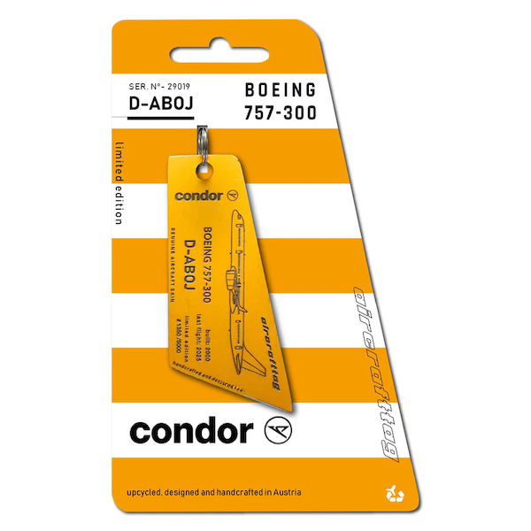 Keychain made of: Boeing B757 Condor D-ABOJ D-ABOJ