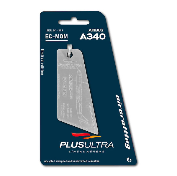 Keychain made of: Airbus A340 Plus Ultra Lineas Aereas EC-MQM EC-MQM