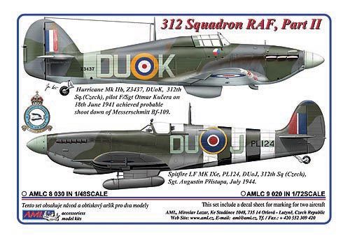 312sq RAF Part 2 (Hurricane MKIIb, Spitfire LF MkIXe)  AMLC4-006