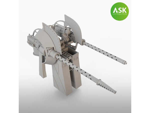 Top dorsal turret and gun set for B25 Mitchell (Hong Kong models 200-A48079