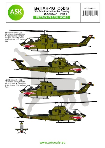 Bell AH1G Cobra (3rd Aviation Helicopter Cavalry Kentaur US Army) Part 1  200-D32011