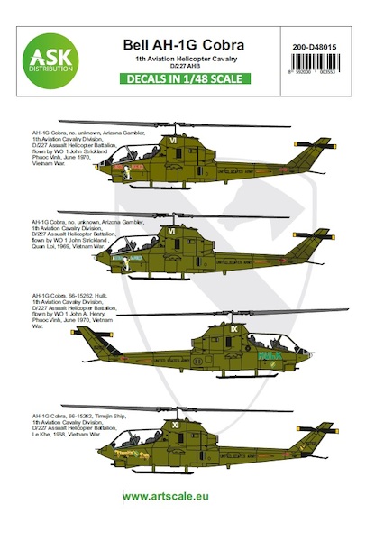 Bell AH1G Cobra (1th Aviation Helicopter Cavalry D/227 AHB US Army)  200-D48015