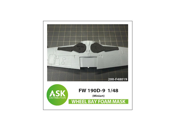 Focke Wulf Fw190D-9 Wheelbay Foam Masks (MiniArt) 200-F48019