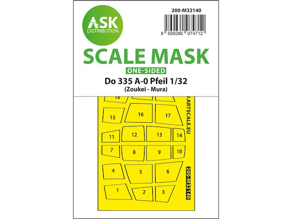 Masking set Dornier Do335A-0 One sided (zoukei Mura) 200-m32140