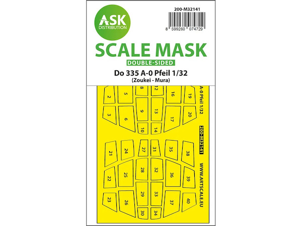 Masking set Dornier Do335A-0 Double sided (zoukei Mura) 200-m32141