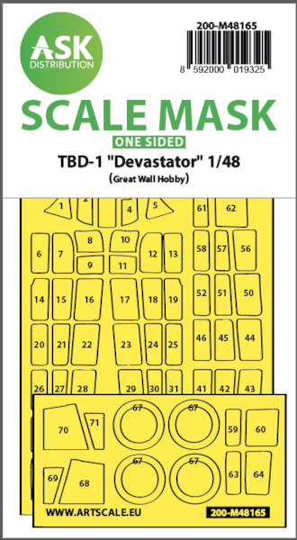 Masking Set TBD-1 Devastator (Great Wall Hobby)  Double Sided  200-M48166