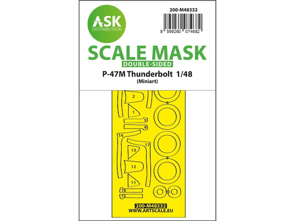 Masking Set P47M Thunderbolt Double Sided (MiniArt) 200-M48332