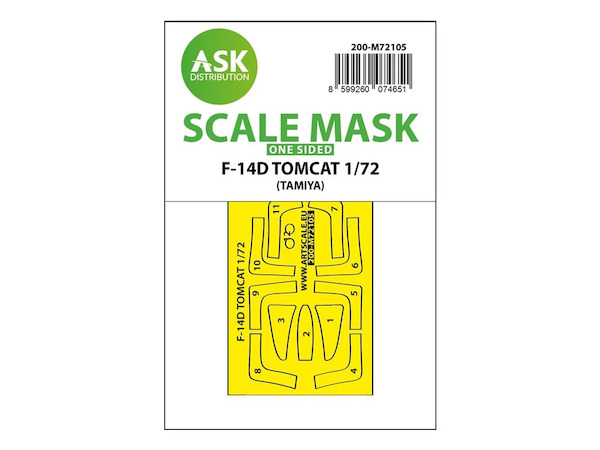 Masking Set F14D Tomcat (Tamiya) Single Sided 200-M72105