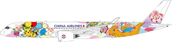 Airbus A350-941 China Airlines "Pikachu Jet CI2" B-18916 detachable gear WB4074
