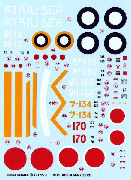 Berna BD72-36 Mitsubishi A6M2 Zero Model 21: ATAIU SEA Singapore