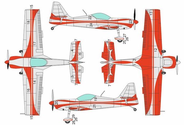 Zlin Z-50 masks (KP kit) BRL48184