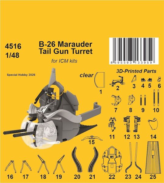 B26 Marauder Tail Gun Turret (ICM) CMKA4516