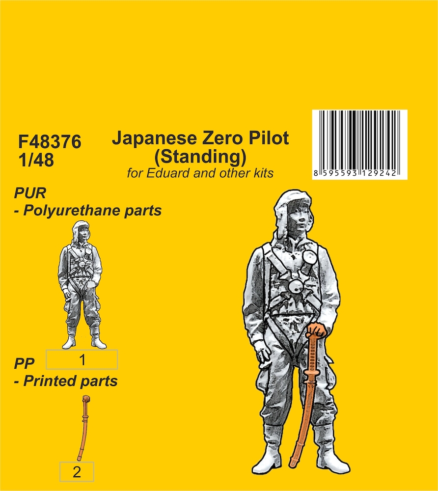 CMK F48376 Japanese Zero Pilot (Standing) 1/48 for Eduard kit and
