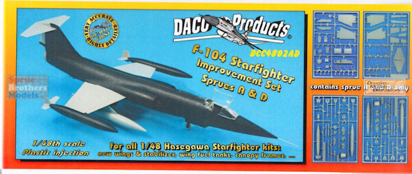 Starfighter Improvement & Correction Set with only sprue A and D (Hasegawa)  C4802AD