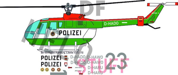 Bolkow Bo-105S "Polizei Hamburg"  DF21132