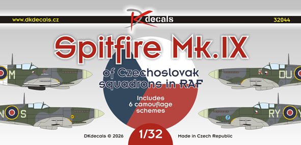 Spitfire Mk.IX of Chechoslovak Squadrons in RAF (6 camo schemes) DK32044
