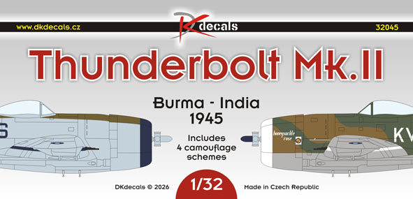 Thunderbolt MKII Burma - India 1945 (4 camo schemes) DK32045