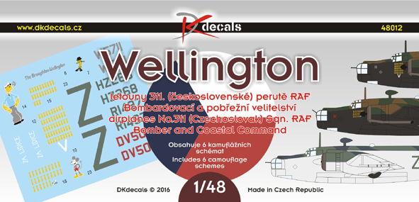 Wellingtons of No.311.(Czechoslovak)Ssq, RAF Bomber and Coastal Commands (6 camo schemes)(REISSUE) DK48012