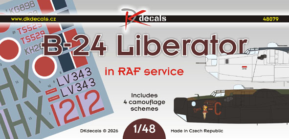 B24 Liberator in RAF service (4 schemes) DK48079