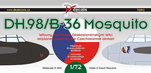 DH98/B-36 Mosquito as used by Czechoslovak Airmen (11 Schemes) (REISSUE) DK72013
