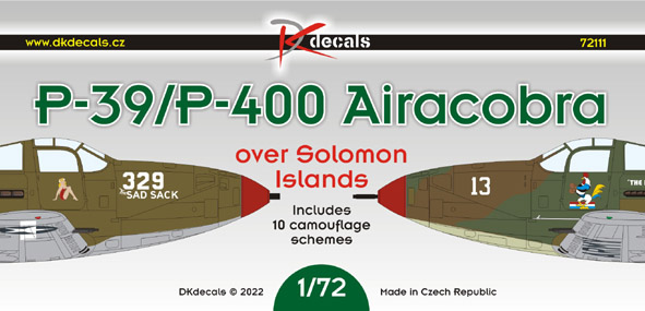 Bell P39/P400 Airacobra over the Solomon Islands (10 Schemes)  DK72111