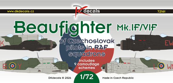 Beaufighter Mk.IF/VIF of Czechoslovak pilots in RAF Squadrons (9 Schemes) DK72161