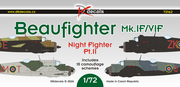 Beaufighter Mk1F/VIF Night Fighter PtII (10 schemes) DK72162