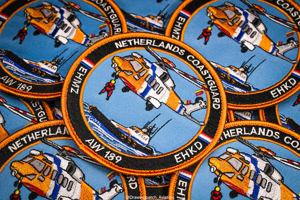 AW-189 Kustwacht KNRM sew emblems / patches PATCH-KW