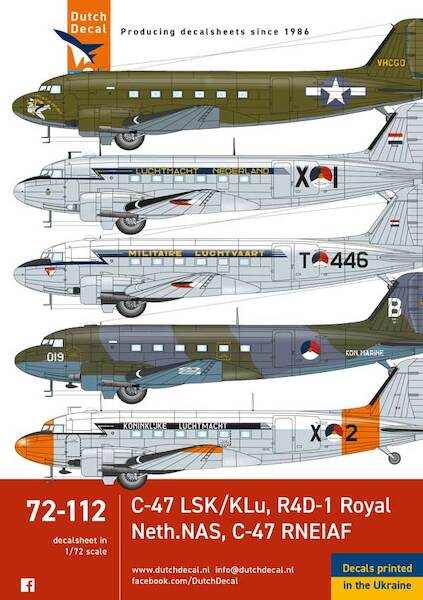 C47 Dakota LSK/KLu, R4D-1 Koninklijke Marine Luchtvaartdienst, C47 ML-KNIL DD72112