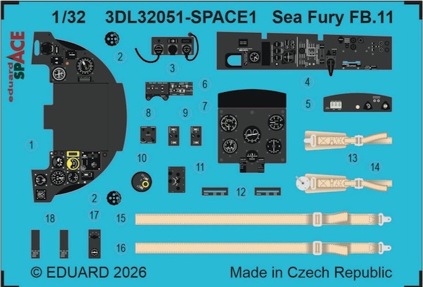 SPACE 3D Detailset Sea Fury FB11 (DBMK) 3DL32051