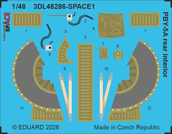 SPACE 3D Detailset PBY5a Catalina Rear interior (Eduard/Revell) 3DL48286