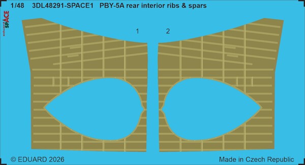 SPACE 3D Detailset PBY5a Catalina Rear interior ribs and spars (Eduard/Revell) 3DL48291