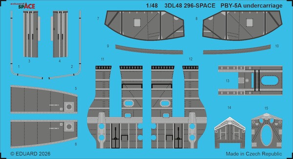 SPACE 3D Detailset PBY-5A Catalina Undercarriage and wheelbay (Revell, Eduard) 3DL48296