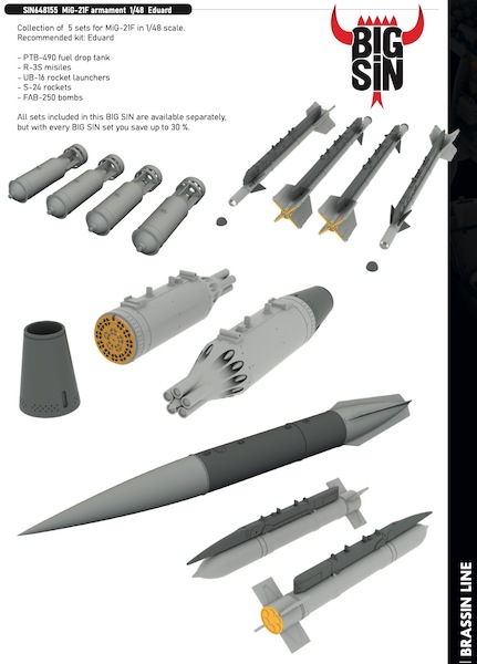 MiG21F Armament set BIG SIN648155